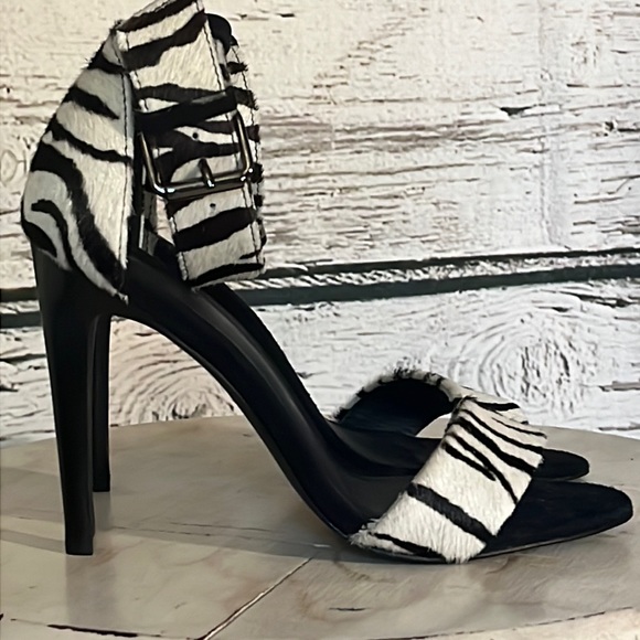 Tibi Shoes - TIBI New York stiletto heel calf hair summer sandals 36.5